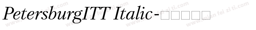 PetersburgITT Italic字体转换